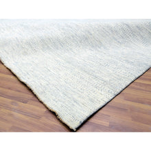 Load image into Gallery viewer, 14&#39;1&quot;x16&#39; Edgecomb Gray, Modern Hand Knotted Grass Design, Tone On Tone Undyed Pure Wool, Oversized Oriental Rug FWR478572
