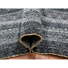 Load image into Gallery viewer, 12&#39;x12&#39; Peppercorn Gray, Hand Knotted, Tone On Tone, Kohinoor Herat Small Geometric Repetitive Design, Extra Soft Wool, Square Oriental Rug FWR478632