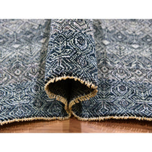 Load image into Gallery viewer, 12&#39;1x15&#39;1&quot; Network Gray, Soft And Shiny Wool, Soft To The Touch, Hand Knotted, Kohinoor Herat Pattern, Small Geometric Repetitive Diamond Design, Oriental Oversized Rug FWR478638