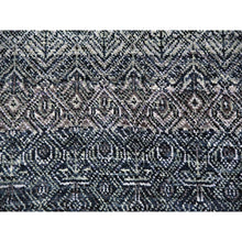 Load image into Gallery viewer, 12&#39;1x15&#39;1&quot; Network Gray, Soft And Shiny Wool, Soft To The Touch, Hand Knotted, Kohinoor Herat Pattern, Small Geometric Repetitive Diamond Design, Oriental Oversized Rug FWR478638