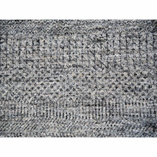 Load image into Gallery viewer, 12&#39;x12&#39; Pewter Cast Gray, Modern Plain Grass Design, Vibrant Wool, Tone On Tone, Hand Knotted Organic Sustainable Textile, Oriental Round Rug FWR478644