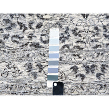 Load image into Gallery viewer, 14&#39;x14&#39; Cotton Ball White, Mamluk Design, Tone On Tone, Undyed 100% Wool, Hand Knotted, Round Oriental Rug FWR478650