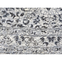 Load image into Gallery viewer, 14&#39;x14&#39; Cotton Ball White, Mamluk Design, Tone On Tone, Undyed 100% Wool, Hand Knotted, Round Oriental Rug FWR478650