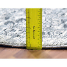 Load image into Gallery viewer, 14&#39;x14&#39; Cotton Ball White, Mamluk Design, Tone On Tone, Undyed 100% Wool, Hand Knotted, Round Oriental Rug FWR478650