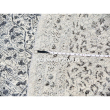 Load image into Gallery viewer, 14&#39;x14&#39; Cotton Ball White, Mamluk Design, Tone On Tone, Undyed 100% Wool, Hand Knotted, Round Oriental Rug FWR478650