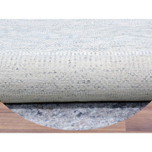 Load image into Gallery viewer, 12&#39;x12&#39; Mushroom Gray, Organic Sustainable Textile, Soft Wool, Hand Knotted Modern Vegetable Dyes, Grass Design, Tone on Tone, Round Oriental Rug FWR478656