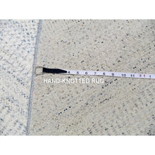 Load image into Gallery viewer, 12&#39;x12&#39; Mushroom Gray, Organic Sustainable Textile, Soft Wool, Hand Knotted Modern Vegetable Dyes, Grass Design, Tone on Tone, Round Oriental Rug FWR478656