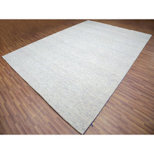 Load image into Gallery viewer, 10&#39;1&quot;x14&#39; Nimbus Gray, Hand Knotted Pure Wool, Modern Grass Design, Natural Dyes, Tone on Tone, Shabby Chic Oriental Rug FWR478680