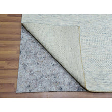 Load image into Gallery viewer, 10&#39;1&quot;x14&#39; Nimbus Gray, Hand Knotted Pure Wool, Modern Grass Design, Natural Dyes, Tone on Tone, Shabby Chic Oriental Rug FWR478680
