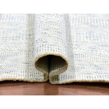 Load image into Gallery viewer, 10&#39;1&quot;x14&#39; Nimbus Gray, Hand Knotted Pure Wool, Modern Grass Design, Natural Dyes, Tone on Tone, Shabby Chic Oriental Rug FWR478680