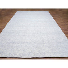 Load image into Gallery viewer, 10&#39;1&quot;x14&#39; Shoreline Gray, Bohemian Modern Grass Design, Tone on Tone Organic Sustainable Textile, Undyed, Hand Knotted 100% Wool, Oriental Rug FWR478686