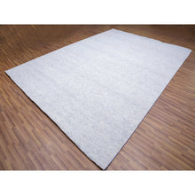 Load image into Gallery viewer, 10&#39;1&quot;x14&#39; Shoreline Gray, Bohemian Modern Grass Design, Tone On Tone Organic Sustainable Textile, Undyed, Hand Knotted 100% Wool, Oriental Rug FWR478686