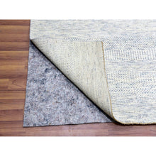 Load image into Gallery viewer, 10&#39;1&quot;x14&#39; Shoreline Gray, Bohemian Modern Grass Design, Tone on Tone Organic Sustainable Textile, Undyed, Hand Knotted 100% Wool, Oriental Rug FWR478686