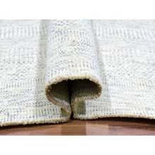 Load image into Gallery viewer, 10&#39;1&quot;x14&#39; Shoreline Gray, Bohemian Modern Grass Design, Tone on Tone Organic Sustainable Textile, Undyed, Hand Knotted 100% Wool, Oriental Rug FWR478686