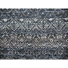 Load image into Gallery viewer, 10&#39;x10&#39; Perle Noir Gray, Plush Vibrant Wool, Hand Knotted, Kohinoor Herat All Over Small Geometric Repetitive Diamond Shaped Motifs, Round Oriental Rug FWR478710