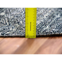 Load image into Gallery viewer, 10&#39;x10&#39; Perle Noir Gray, Plush Vibrant Wool, Hand Knotted, Kohinoor Herat All Over Small Geometric Repetitive Diamond Shaped Motifs, Round Oriental Rug FWR478710