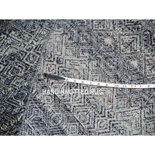 Load image into Gallery viewer, 10&#39;x10&#39; Perle Noir Gray, Plush Vibrant Wool, Hand Knotted, Kohinoor Herat All Over Small Geometric Repetitive Diamond Shaped Motifs, Round Oriental Rug FWR478710