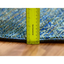 Load image into Gallery viewer, 10&#39;x10&#39; Arabian Forest Green, Borderless Diamond Shape Repetitive Design, Tone On Tone, Hand Knotted, Herat Pattern, Round Oriental Rug FWR478740