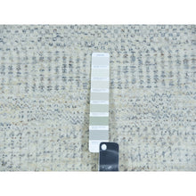 Load image into Gallery viewer, 6&#39;x6&#39; Pale Oak Gray, Hand Knotted Extra Soft Wool, Organic Sustainable Textile, Undyed Modern Tone on Tone Grass Design, Square Oriental Rug FWR478782