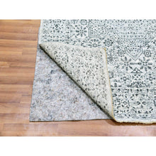 Load image into Gallery viewer, 5&#39;x7&#39;1&quot; Atrium White, Mamluk Design, Tone on Tone, Undyed Luxurious Wool, Hand Knotted, Denser Weave, Oriental Rug FWR478818