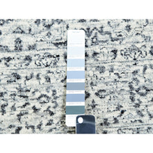 Load image into Gallery viewer, 5&#39;x7&#39;1&quot; Atrium White, Mamluk Design, Tone On Tone, Undyed Luxurious Wool, Hand Knotted, Denser Weave, Oriental Rug FWR478818