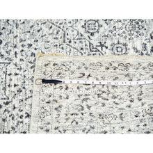 Load image into Gallery viewer, 5&#39;x7&#39;1&quot; Atrium White, Mamluk Design, Tone on Tone, Undyed Luxurious Wool, Hand Knotted, Denser Weave, Oriental Rug FWR478818
