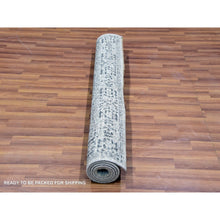 Load image into Gallery viewer, 4&#39;1&quot;x6&#39;2&quot; Cascading White, Mamluk Design, Tone On Tone, Undyed Luxurious Wool, Hand Knotted, Oriental Rug FWR478836