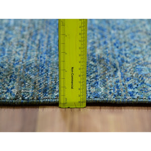 4'1"x6' Castleton Green, Kohinoor Herat, 100% Wool, Diamond Shape Repetitive Design, Borderless Hand Knotted, Tone On Tone, Oriental Rug FWR478842