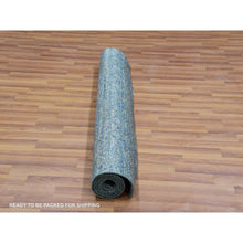Load image into Gallery viewer, 4&#39;1&quot;x6&#39; Cloud Gray, Persian Village Inspired Geometric Elements Design, Pure Wool, Natural Dyes, Denser Weave, Hand Knotted, Oriental Rug FWR61950