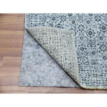 Load image into Gallery viewer, 3&#39;x5&#39;3&quot; Azureish White, Hand Knotted, Mamluk Design, Tone on Tone Design, Undyed 100% Wool, Oriental Rug FWR478860