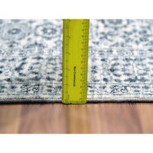 Load image into Gallery viewer, 3&#39;x5&#39;3&quot; Azureish White, Hand Knotted, Mamluk Design, Tone On Tone Design, Undyed 100% Wool, Oriental Rug FWR478860