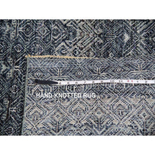 Load image into Gallery viewer, 2&#39;6&quot;x12&#39;2&quot; Coventry Gray, Soft To The Touch Natural Wool, Hand Knotted Kohinoor Herat And Diamond Shaped Small Geometric Repetitive Design, Tone On Tone, Runner Oriental Rug FWR478866