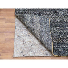 Load image into Gallery viewer, 2&#39;6&quot;x12&#39;2&quot; Distance Gray, Tone On Tone Hand Knotted, Kohinoor Herat Small Geometric Repetitive Diamond Pattern, 100% Plush Wool, Runner Oriental Rug FWR478872