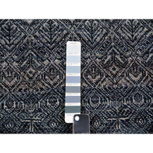 Load image into Gallery viewer, 2&#39;6&quot;x12&#39;2&quot; Distance Gray, Tone On Tone Hand Knotted, Kohinoor Herat Small Geometric Repetitive Diamond Pattern, 100% Plush Wool, Runner Oriental Rug FWR478872