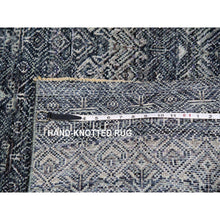 Load image into Gallery viewer, 2&#39;6&quot;x12&#39;2&quot; Distance Gray, Tone On Tone Hand Knotted, Kohinoor Herat Small Geometric Repetitive Diamond Pattern, 100% Plush Wool, Runner Oriental Rug FWR478872