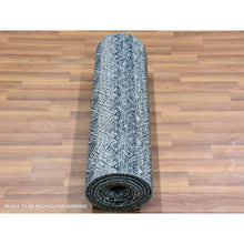 Load image into Gallery viewer, 2&#39;8&quot;x10&#39;1&quot; Riverway Gray, Soft To The Touch Extra Soft Wool, Hand Knotted, Kohinoor Herat With Small Geometric Repetitive Design, Runner Oriental Rug FWR478884