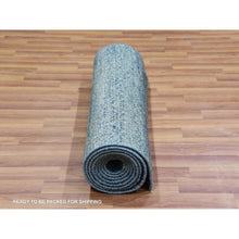 Load image into Gallery viewer, 2&#39;6&quot;x12&#39; Castleton Green, Kohinoor Herat, 100% Wool, Diamond Shape Repetitive Design, Borderless Hand Knotted,  Tone On Tone, Runner Oriental Rug FWR478902