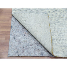 Load image into Gallery viewer, 2&#39;6&quot;x8&#39;1&quot; Knitting Needles Gray, Borderless, Shabby Chic, Modern Pure Undyed Wool Hand Knotted With Grass Design, Tone On Tone, Oriental Runner Rug FWR478914
