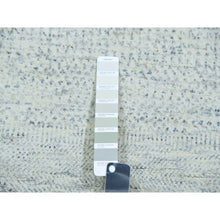 Load image into Gallery viewer, 2&#39;6&quot;x8&#39;1&quot; Knitting Needles Gray, Borderless, Shabby Chic, Modern Pure Undyed Wool Hand Knotted With Grass Design, Tone On Tone, Oriental Runner Rug FWR478914