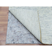 Load image into Gallery viewer, 2&#39;6&quot;x8&#39;1&quot; Mindful Gray, 100% Undyed Wool Hand Knotted, Tone On Tone, Modern Grass Design, Oriental Runner Rug FWR478920