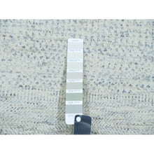 Load image into Gallery viewer, 2&#39;6&quot;x8&#39;1&quot; Mindful Gray, 100% Undyed Wool Hand Knotted, Tone On Tone, Modern Grass Design, Oriental Runner Rug FWR478920