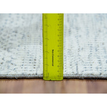 Load image into Gallery viewer, 2&#39;6&quot;x8&#39;1&quot; Mindful Gray, 100% Undyed Wool Hand Knotted, Tone On Tone, Modern Grass Design, Oriental Runner Rug FWR478920