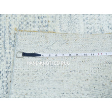 Load image into Gallery viewer, 2&#39;6&quot;x8&#39; Repose Gray, Modern Hand Knotted Undyed Organic Wool Grass Design, Tone On Tone, Organic Sustainable Textile, Runner Oriental Rug FWR478926