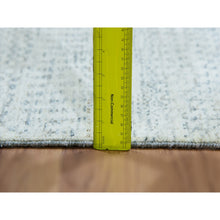 Load image into Gallery viewer, 2&#39;7&quot;x12&#39; Silver Satin Gray, Hand Knotted Organic Sustainable Textile, Modern Grass Design, Tone On Tone Natural Undyed Wool, Runner Oriental Rug FWR478962