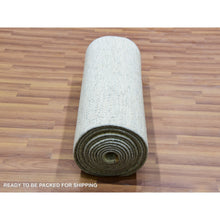 Load image into Gallery viewer, 2&#39;8&quot;x17&#39;10&quot; Alaskan Husky Gray, Undyed Organic Sustainable Textile, Hand Knotted Grass Design, Modern, Tone On Tone, Oriental Xl Runner Rug FWR478986