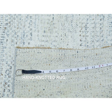 Load image into Gallery viewer, 2&#39;5&quot;x21&#39;9&quot; Moonshine Gray, Borderless Modern Grass Design, Undyed, Tone On Tone, Hand Knotted  Organic Wool, Xl Runner Oriental Rug FWR478992