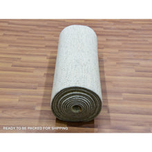 Load image into Gallery viewer, 2&#39;5&quot;x21&#39;9&quot; Moonshine Gray, Borderless Modern Grass Design, Undyed, Tone On Tone, Hand Knotted  Organic Wool, Xl Runner Oriental Rug FWR478992