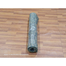 Load image into Gallery viewer, 2&#39;x3&#39; Jade Green, 100% Wool, Tone on Tone, Diamond Shape Repetitive Design, Kohinoor Herat, Borderless Hand Knotted, Oriental Rug FWR479016