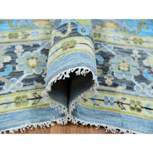 Load image into Gallery viewer, 10&#39;2&quot;x14&#39;3&quot; Dawn Blue With Whipple Blue Corners, Elegant Soft Wool, Heriz Fabuloso With Central Medallion, Natural Dyes, Hand Knotted Oriental Rug FWR479082