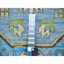 Load image into Gallery viewer, 10&#39;2&quot;x14&#39;3&quot; Dawn Blue With Whipple Blue Corners, Elegant Soft Wool, Heriz Fabuloso With Central Medallion, Natural Dyes, Hand Knotted Oriental Rug FWR479082